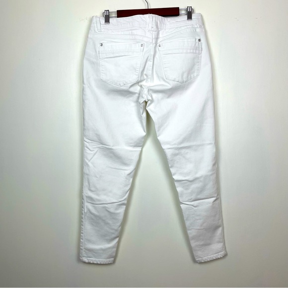 Democracy Women’s Ab Technology Waistband Denim Jeans Size 12 White Normcore Y2K - Picture 7 of 11